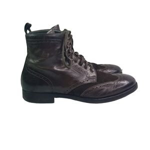 To Boot New York Brennan brown wingtip brogue lace up boots